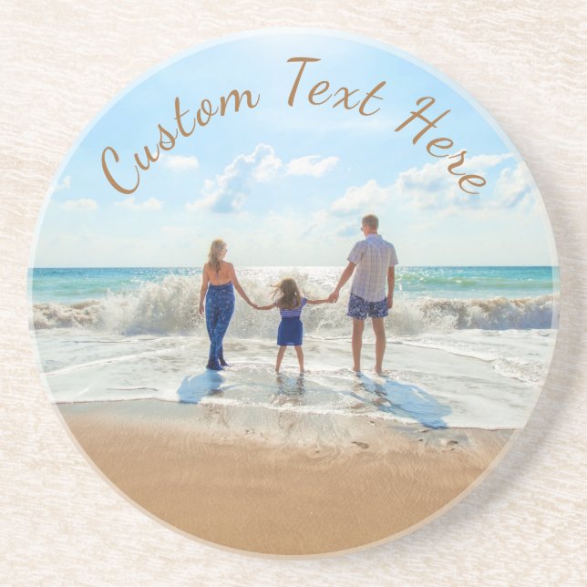 Personalized Your Photo Coaster with Custom Text (Front)