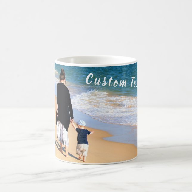 Personalized Your Photo Coffee Mug Custom Text (Center)