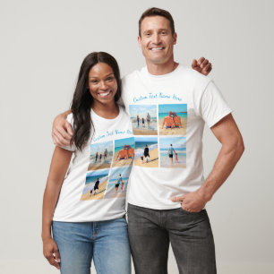 Personalized Your Photo Collage and Text T-Shirt