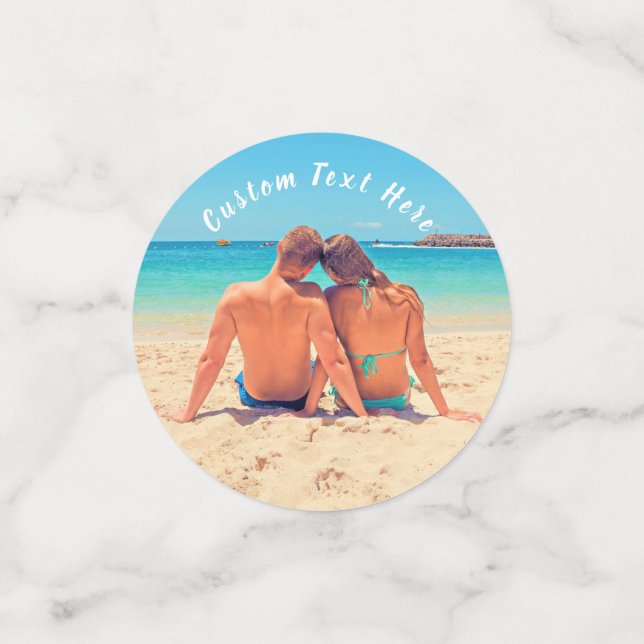 Personalized Your Photo Confetti with Custom Text (Small Front)