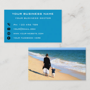 Personalized Your Photo Custom Text Business Card
