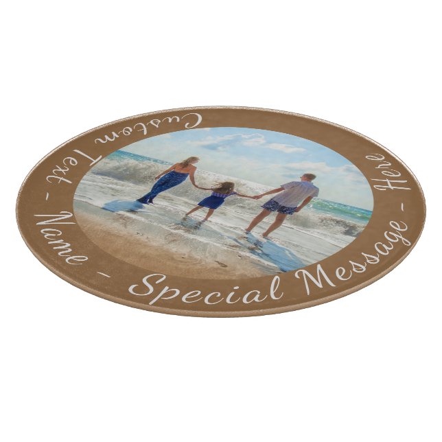 Personalized Your Photo Cutting Board Custom Text (Corner)