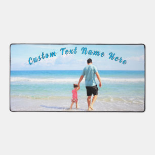 Personalized Your Photo Desk Mat with Custom Text
