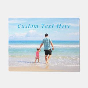 Personalized Your Photo Doormat with Custom Text