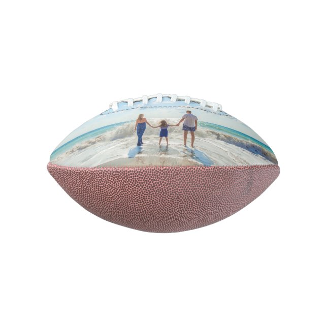 Personalized Your Photo Football with Custom Text (Rotated 90)