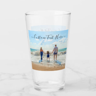 Personalized Your Photo Glass Gift and Custom Text