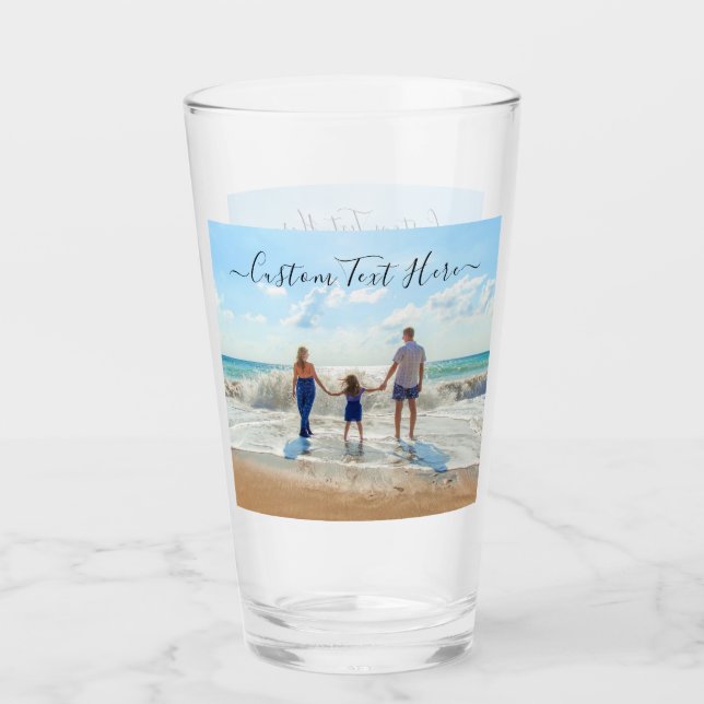 Personalized Your Photo Glass Gift and Custom Text (Front)