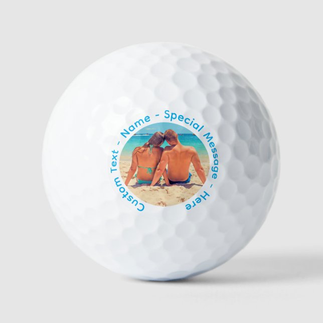 Personalized Your Photo Golf Balls and Custom Text (Front)