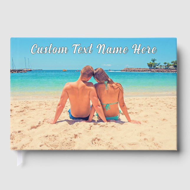Personalized Your Photo Guest Book and Custom Text (Front)