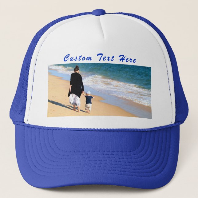 Personalized Your Photo Hat with Custom Text (Front)