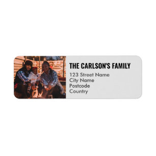 Personalized Your Photo in Grey Frame Address