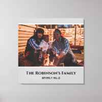 Personalized Your Photo in Grey Frame with Texts