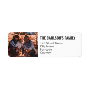 Personalized Your Photo in White Frame Address