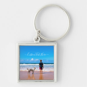 Personalized Your Photo Keychain Gift Custom Text