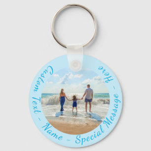 Personalized Your Photo Keychain with Custom Text