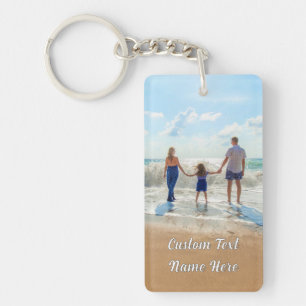 Personalized Your Photo Keychain with Custom Text