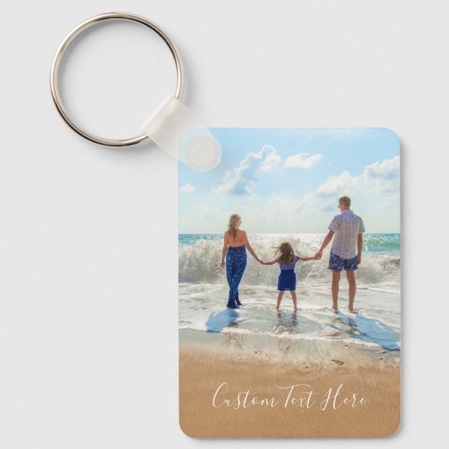 Personalized Your Photo Keychain with Custom Text (Front)