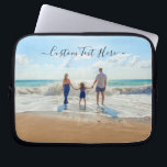 Personalized Your Photo Laptop Sleeve Custom Text<br><div class="desc">Custom Photo and Text Laptop Sleeves - Unique Your Own Design - Personalized Family / Friends or Personal Laptop Sleeve Gift - Add Your Text and Photo - Resize and move elements with Customization tool ! Choose font / size / colour ! Good Luck - Be Happy :)</div>