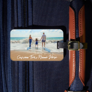 Personalized Your Photo Luggage Tag Custom Text