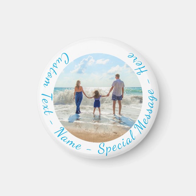 Personalized Your Photo Magnet with Custom Text (Front)