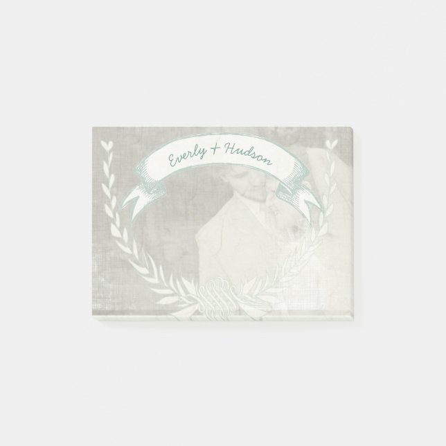Personalized Your Photo Mongram Post-it® Notes (Front)