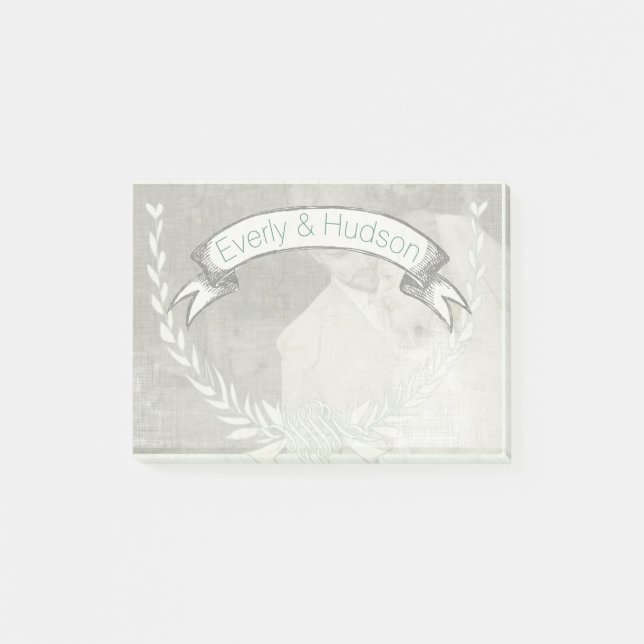 Personalized Your Photo Mongram Post-it® Notes (Front)