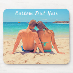 Personalized Your Photo Mouse Pad with Custom Text