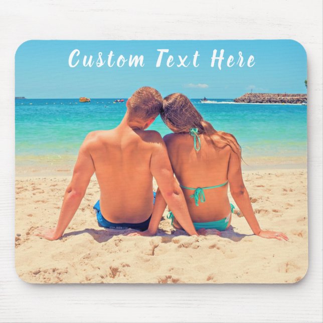 Personalized Your Photo Mouse Pad with Custom Text (Front)