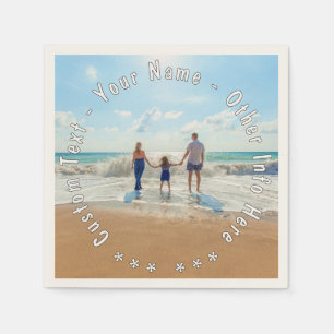 Personalized Your Photo Napkins with Custom Text