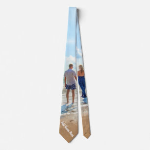 Personalized Your Photo Neck Tie with Custom Text
