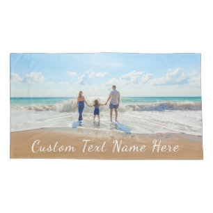 Personalized Your Photo Pillowcase and Custom Text