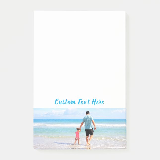 Personalized Your Photo Post-it® Notes Custom Text (Front)