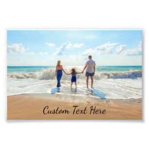 Personalized Your Photo Print Poster Custom Text