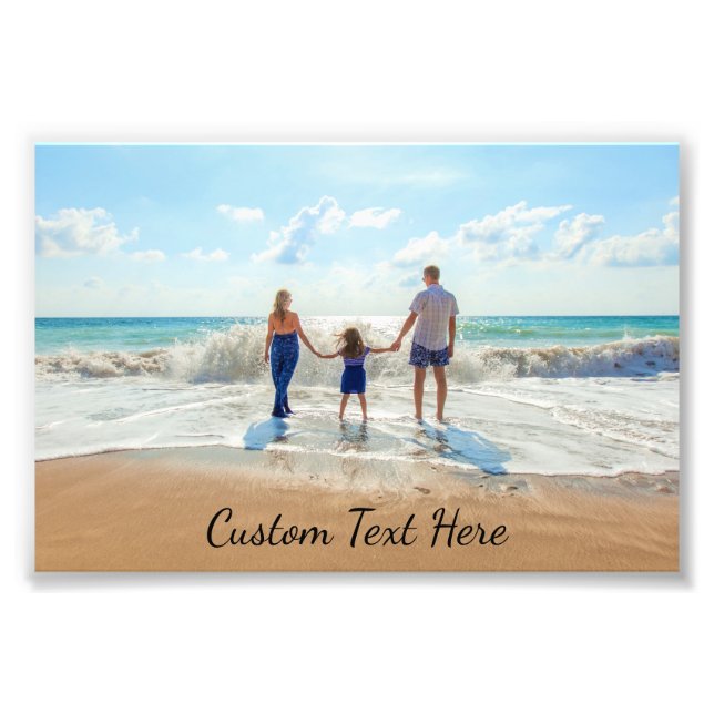 Personalized Your Photo Print Poster Custom Text (Front)