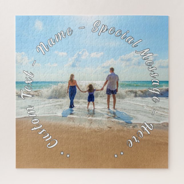 Personalized Your Photo Puzzle with Custom Text (Vertical)