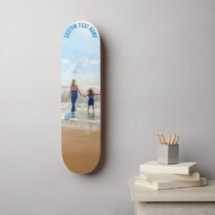 Personalized Your Photo Skateboard and Custom Text