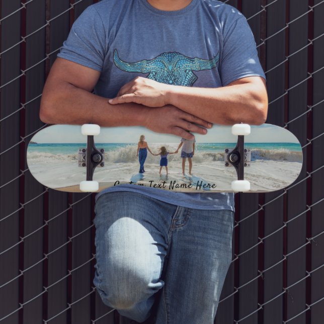 Personalized Your Photo Skateboard and Custom Text (Outdoor 3)