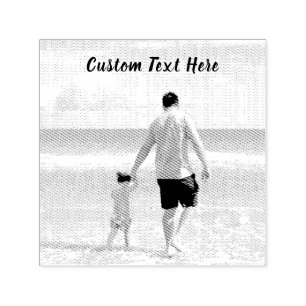 Personalized Your Photo Stamp with Custom Text