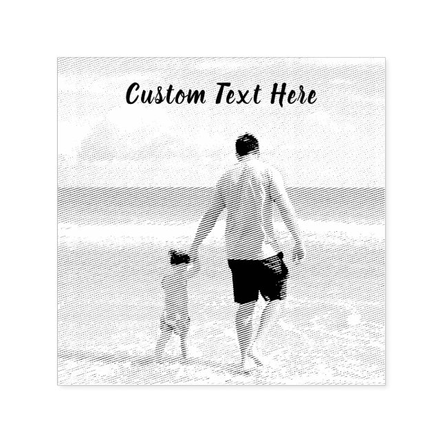 Personalized Your Photo Stamp with Custom Text (Design)
