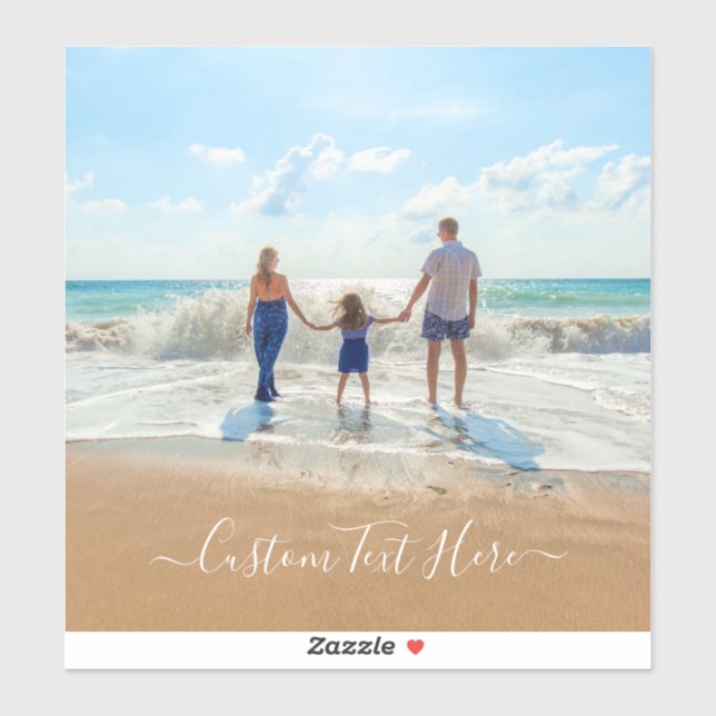 Personalized Your Photo Sticker with Custom Text (Sheet)