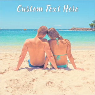 Personalized Your Photo Sticker with Custom Text