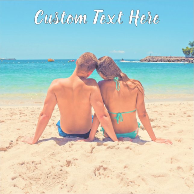 Personalized Your Photo Sticker with Custom Text (Front)