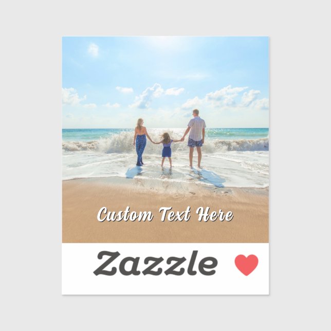 Personalized Your Photo Sticker with Custom Text (Sheet)