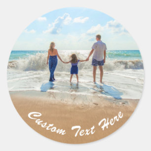 Personalized Your Photo Sticker with Custom Text