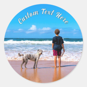 Personalized Your Photo Stickers with Custom Text