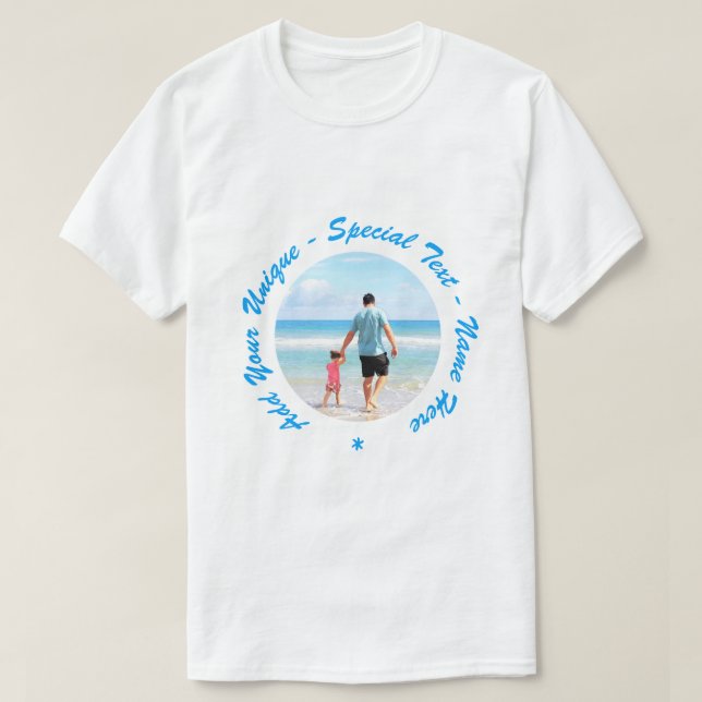 Personalized Your Photo T-Shirt with Custom Text (Design Front)