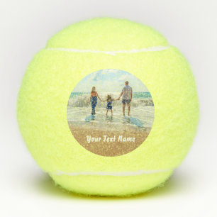 Personalized Your Photo Tennis Balls Custom Text