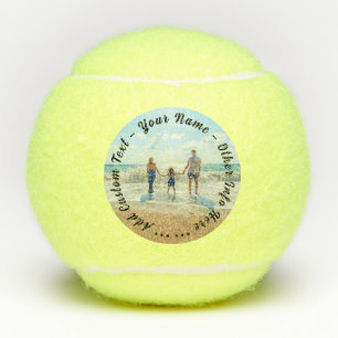 Personalized Your Photo Tennis Balls Custom Text