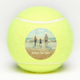 Personalized Your Photo Tennis Balls Custom Text