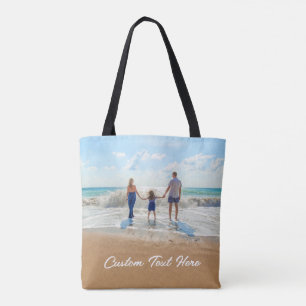 Personalized Your Photo Tote Bag with Custom Text